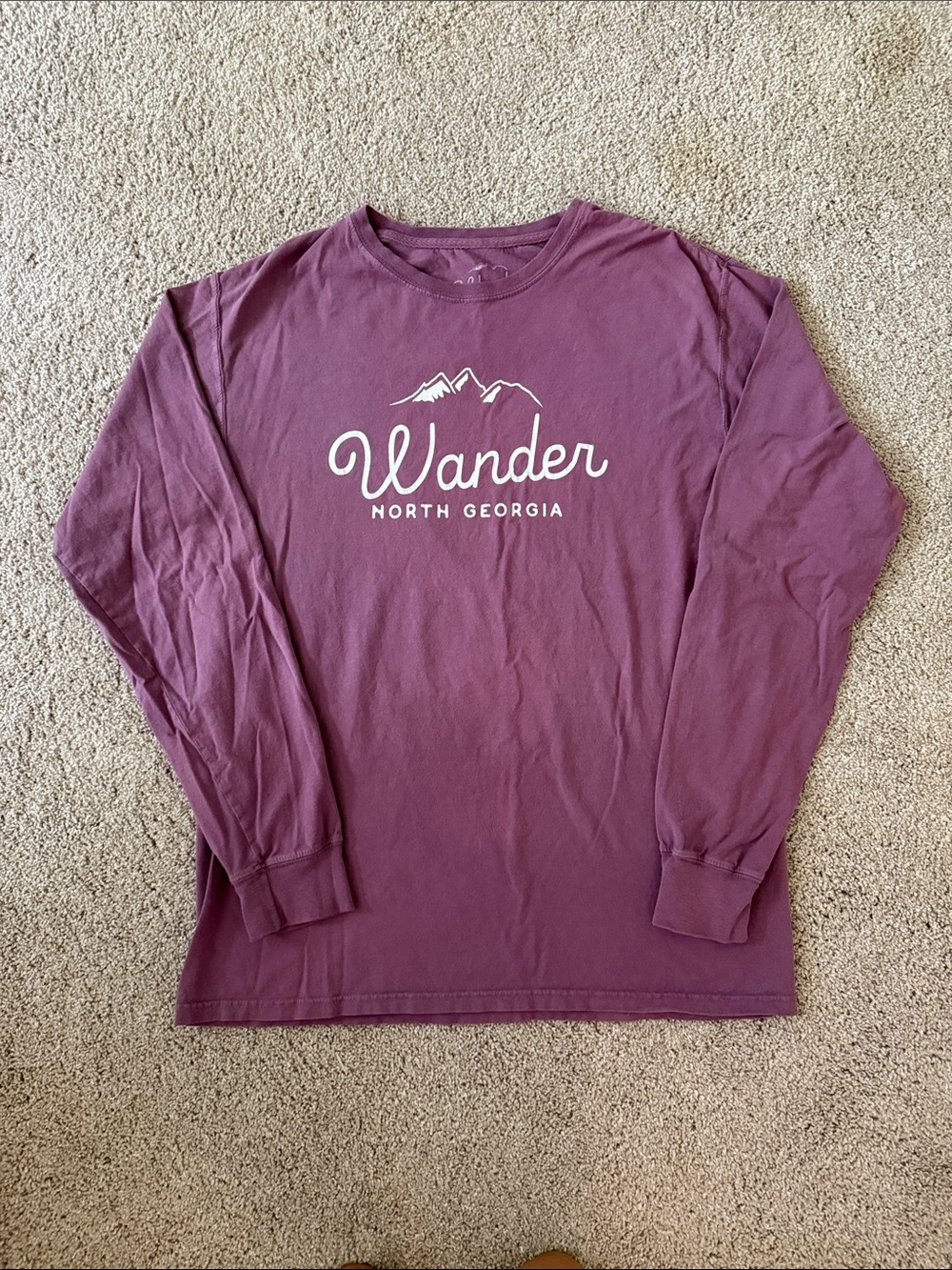 Wander North Georgia Plum Colored Long-Sleeve Men's Shirt- Size Medium